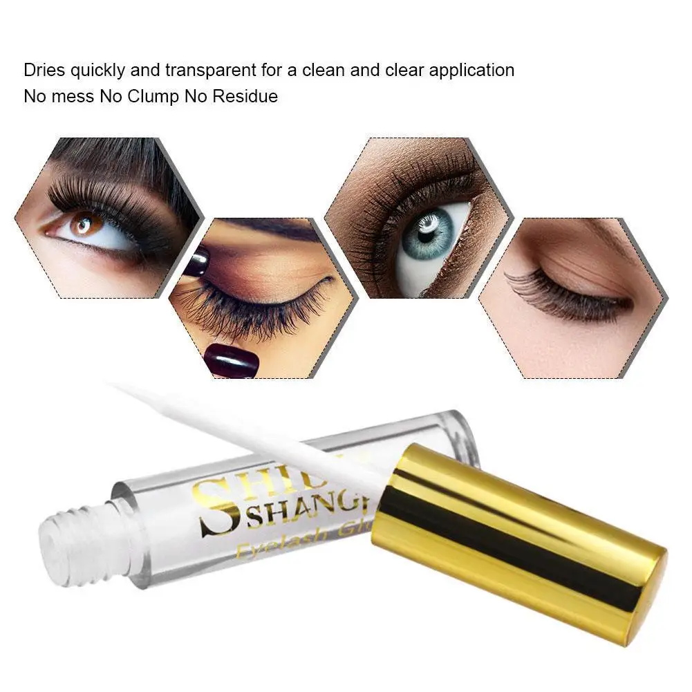 False Eyelash Glue Waterproof Black White Transparent Quick Dry Eyelashes Extension Lasting Strong Lashes Glue Makeup Tools