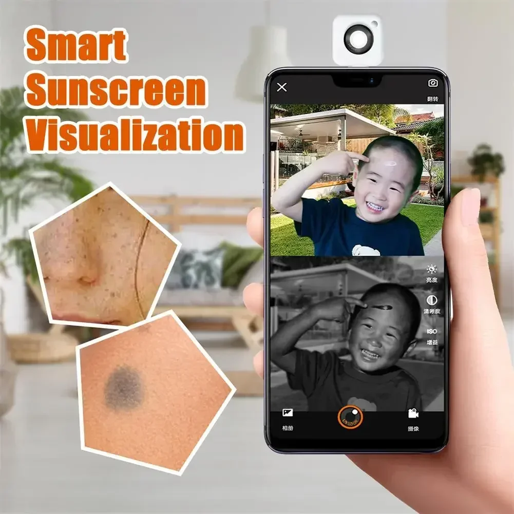 UV Camera For Sunscreen Test Portable UVlook UV Camera For Sunscreen Test For Smartphone Visible Facial Sun Protection For IOS