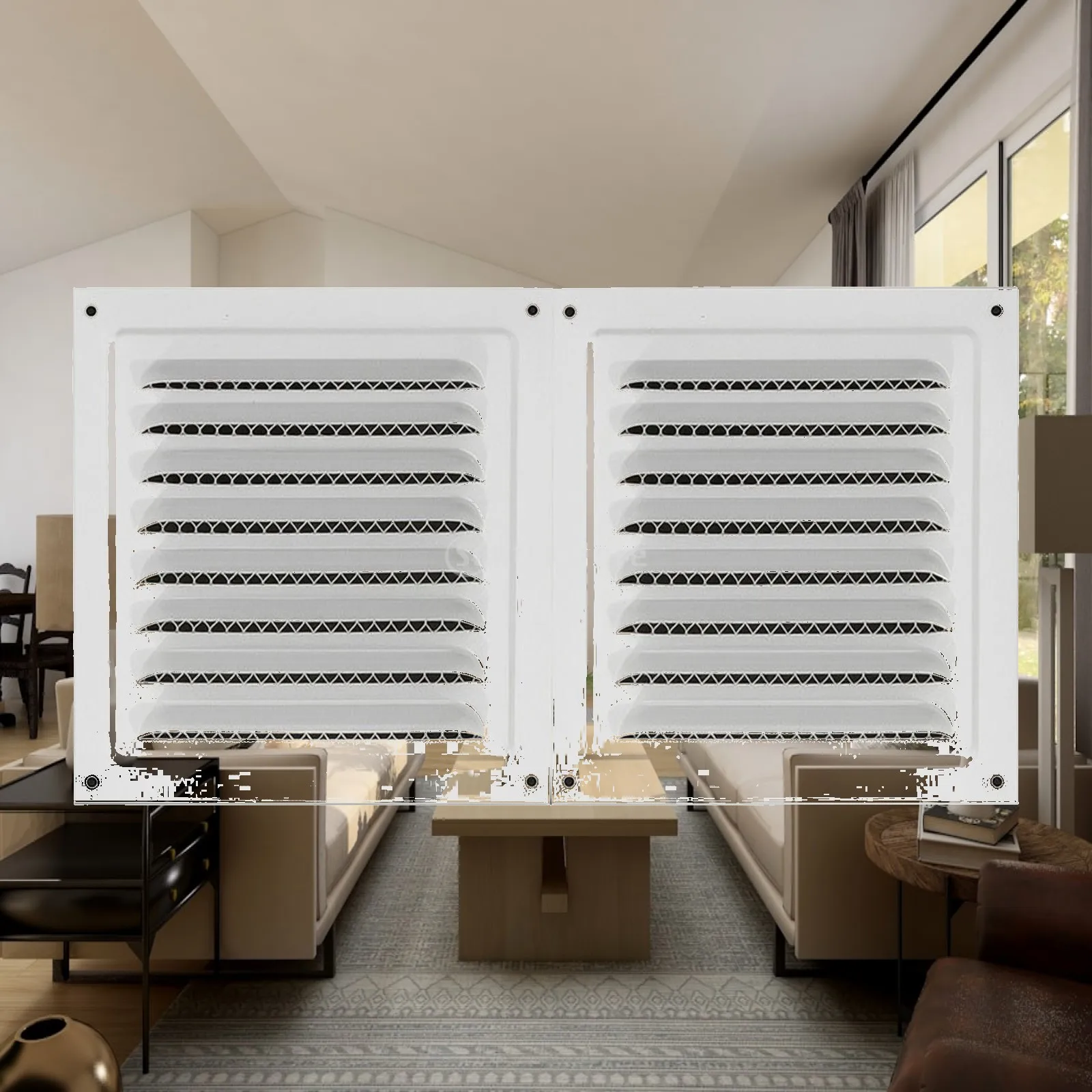 Aluminum Mesh Ventilation Grille Louvered Air Exhaust Vent Panel for Wall Cabinet Electrical Enclosure