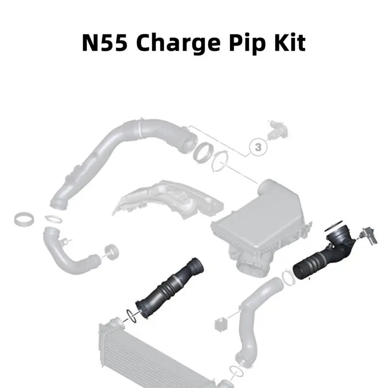 Turbo Charge Pipe Upgrade Kit For BMW N55 F01 F02 F06 F07 F10 F11 F12 F13 F15 F16 535I 640I 740Li X5 X6 Turbocharge Pipe-AU62