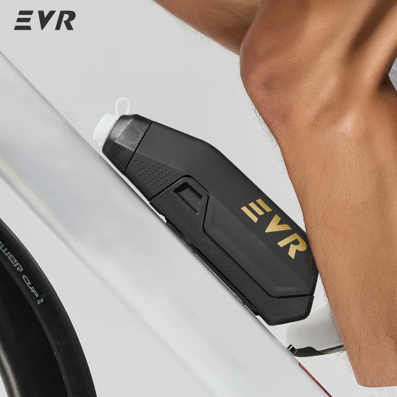 EVR エアロダイナミック ウォーターボトル & ケージ コンボ、サマースポーツ スクイーズ ウォーターボトル、男性と女性向けの大容量ロードサイクリング用