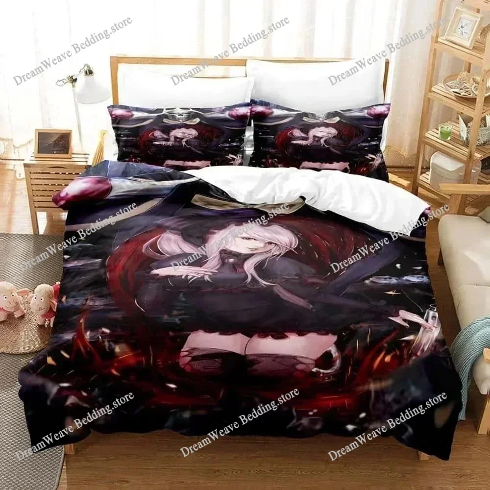 

3D Print Skeleton Anime OVERLORD Bedding Set Single Twin Full Queen King Size Bed Set Adult Kid Bedroom Duvet Cover Set963