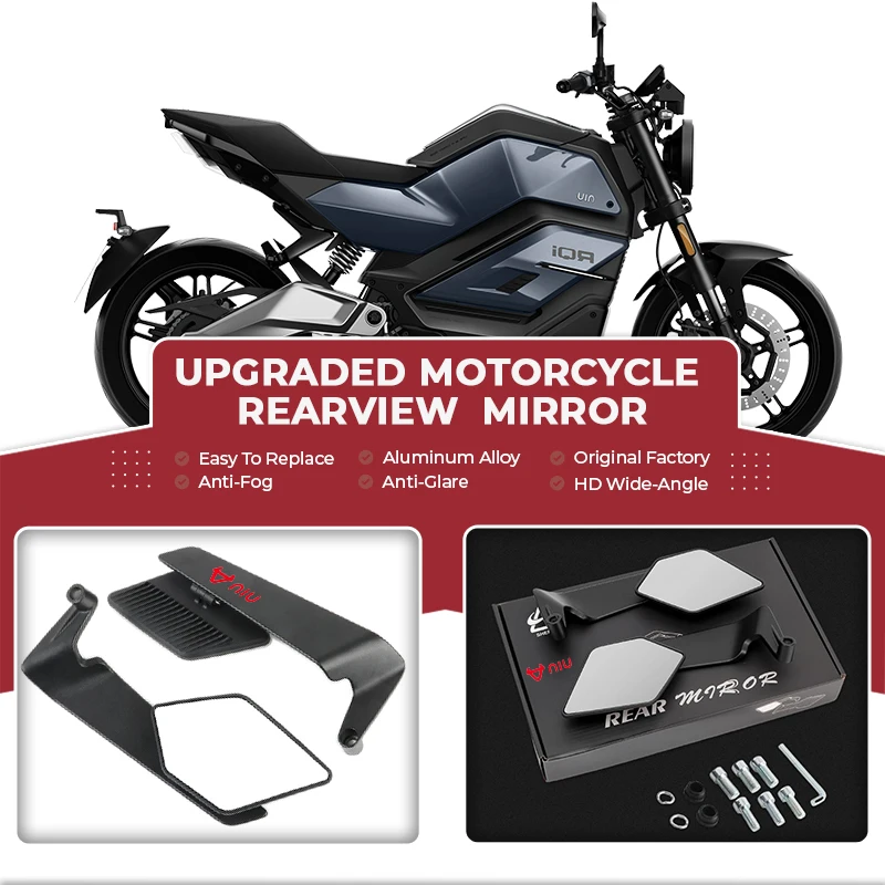 Track Certified Wide-angle Motorcycle Fixed Wind Wing Rearview Mirror For Niu Kqi3 Pro M1 N1s Ngt N1 Uqi NQi GT NXT RQi MQi