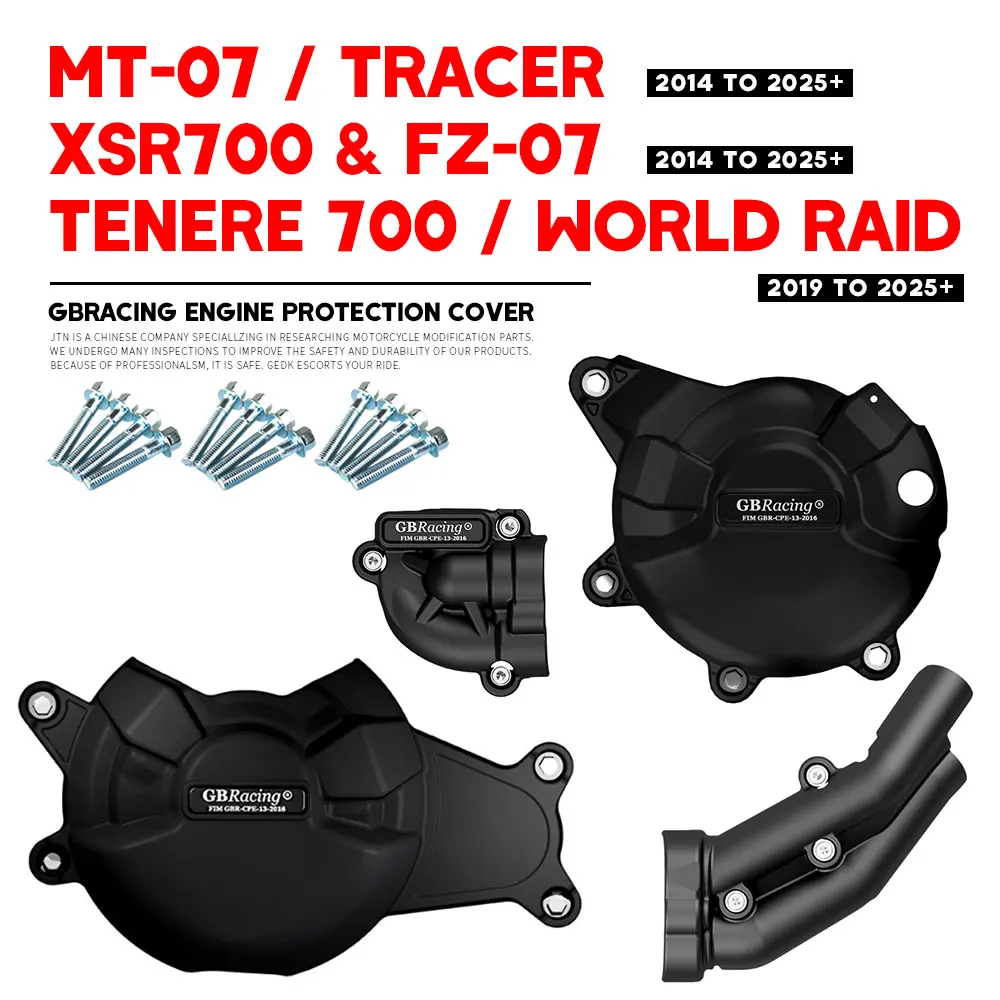 

GBRacing For YAMAHA MT07 TRACER XSR700 TENERE 700 2014-2025 Motorcycle Engine protect Cover Motor Engines Protection Sliders