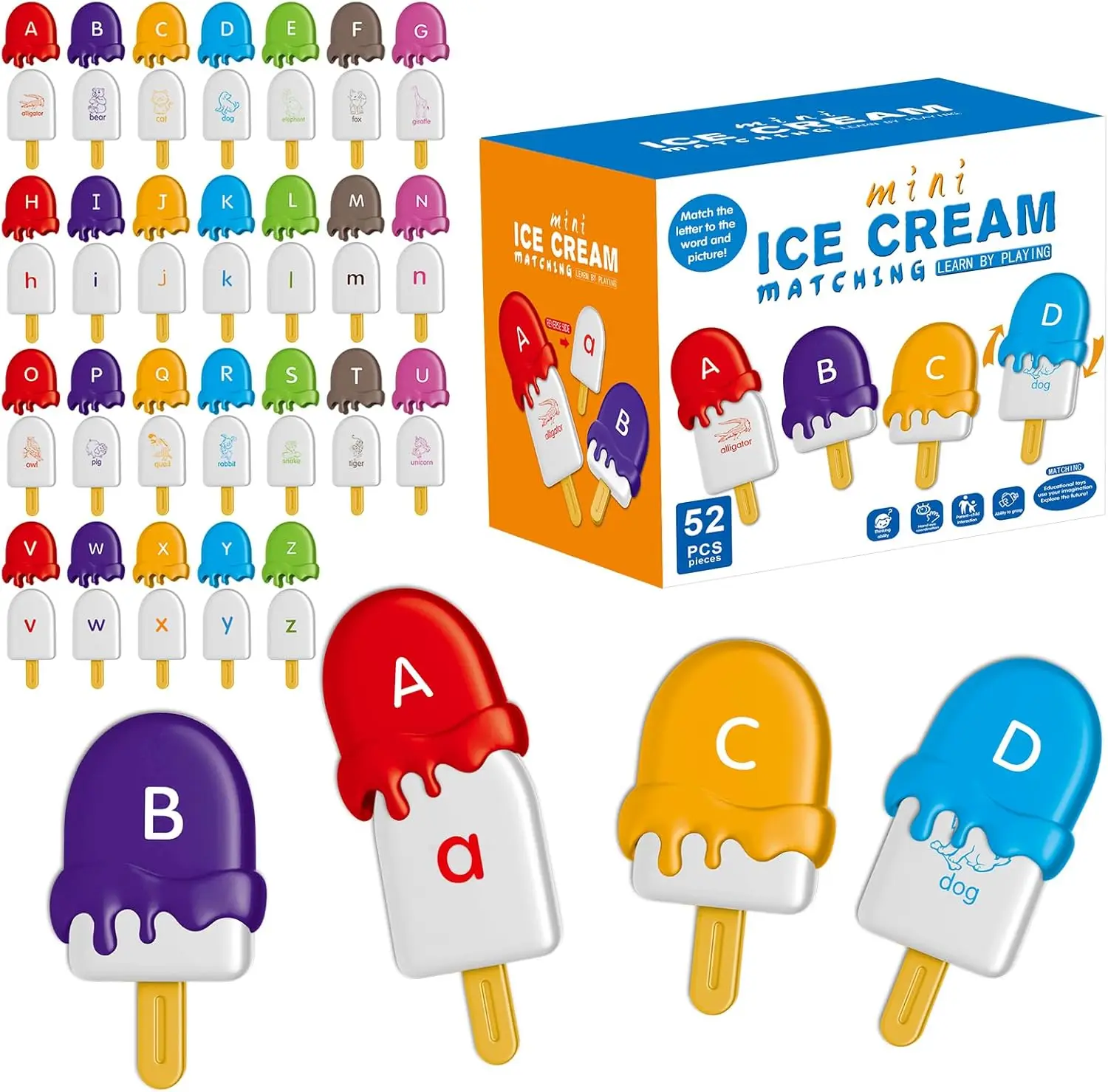 26 наборов игрушек для обучения алфавиту, развивающих игрушек, игрушек для детей 3/4/5 лет, игрушки для раннего образования и развития.