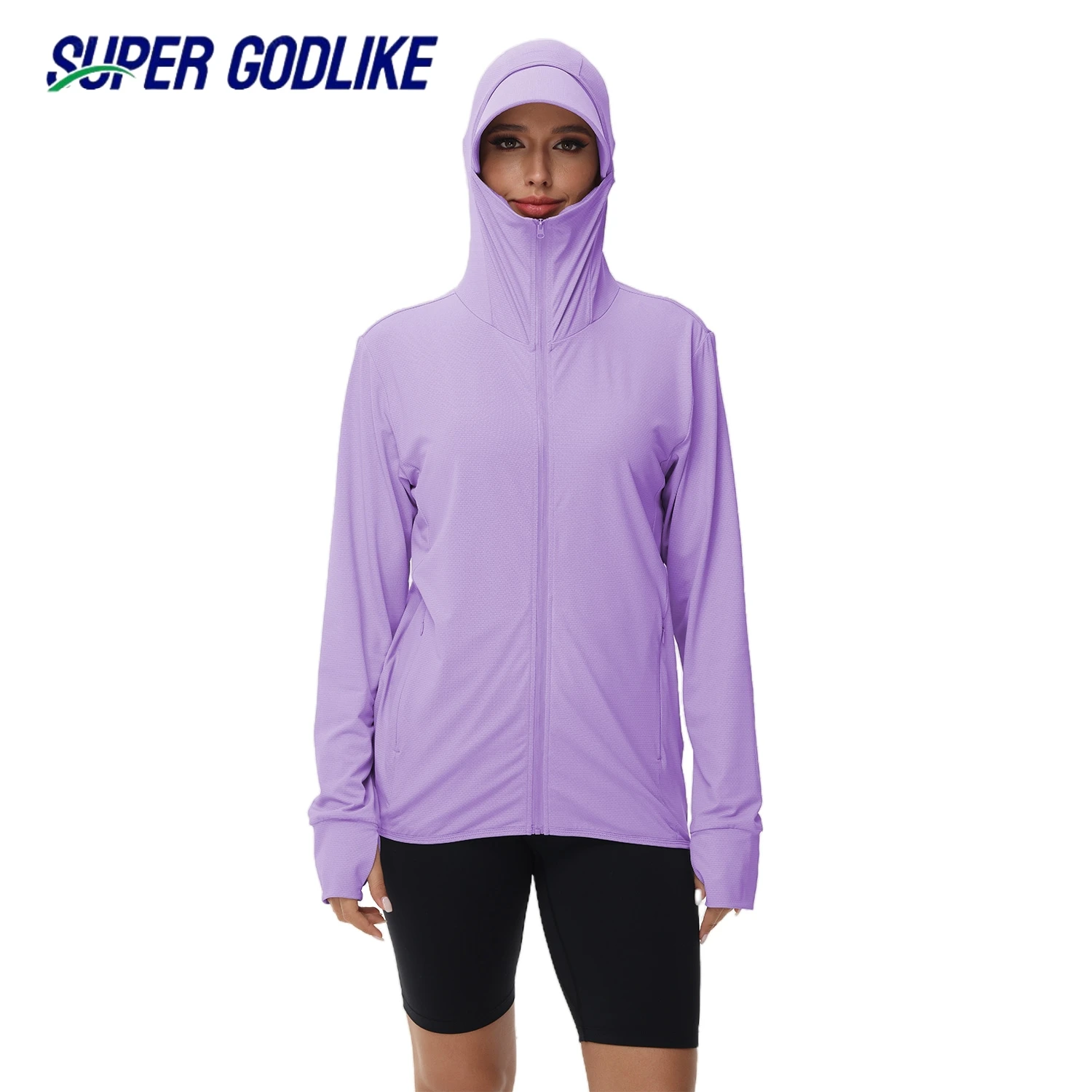 Giacca di protezione solare con cappuccio anti-UV di fascia alta-protezione UV estiva abbigliamento per la pelle per uomo e donna Rash Guard