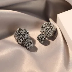 New European Fashion Personalized Luxury Retro Geometric Back Hanging Earrings Business Banquet Women's Jewelry Earrings 2025