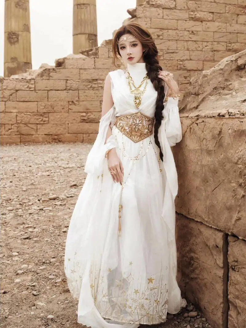fiesta-carnival-halloween-cos-cosplay-dunhuang-flying-apsaras-cute-princess-of-the-western-regions-dancer-white-elf-exotic-style