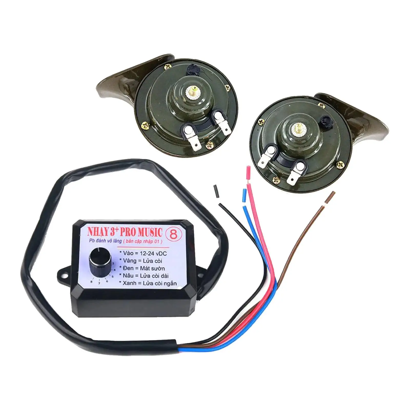 Durable Plastic 12v Car Horn Controller Sound Effect Unit Adjustable Volume for SUV Truck Marine Boat