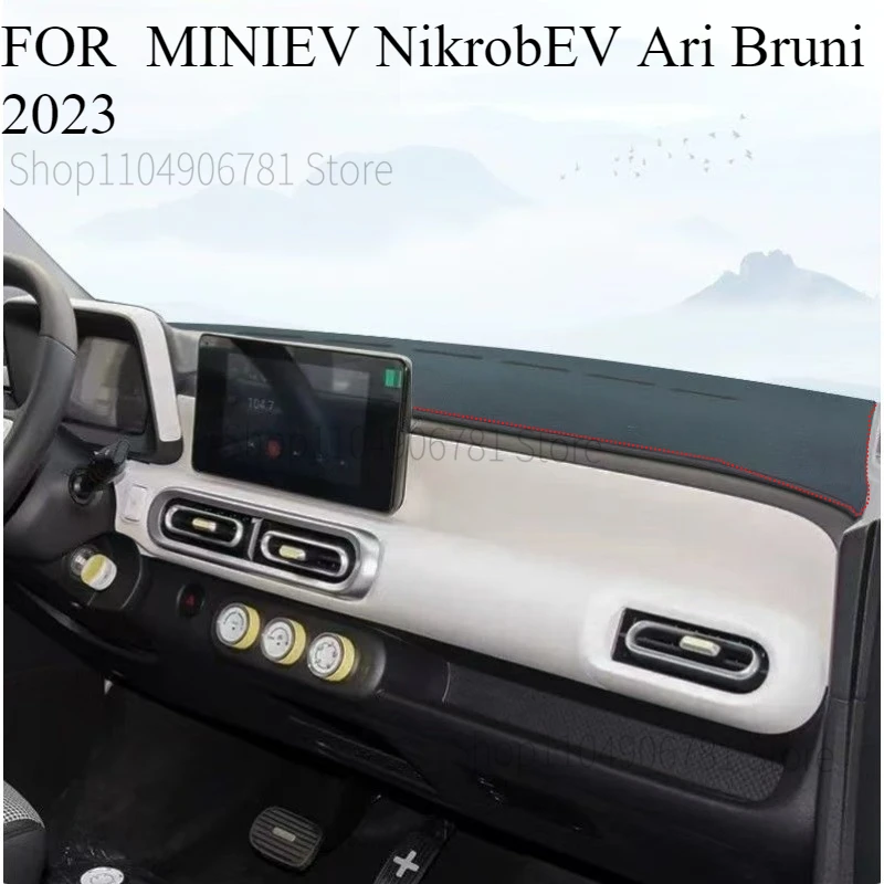 FOR  MINIEV NikrobEV Ari Bruni‌ 2023-2024 Car Dash Mat Dashmat Dashboard Mat Cover Sun Shade Dash Board Cover Carpet Accessories
