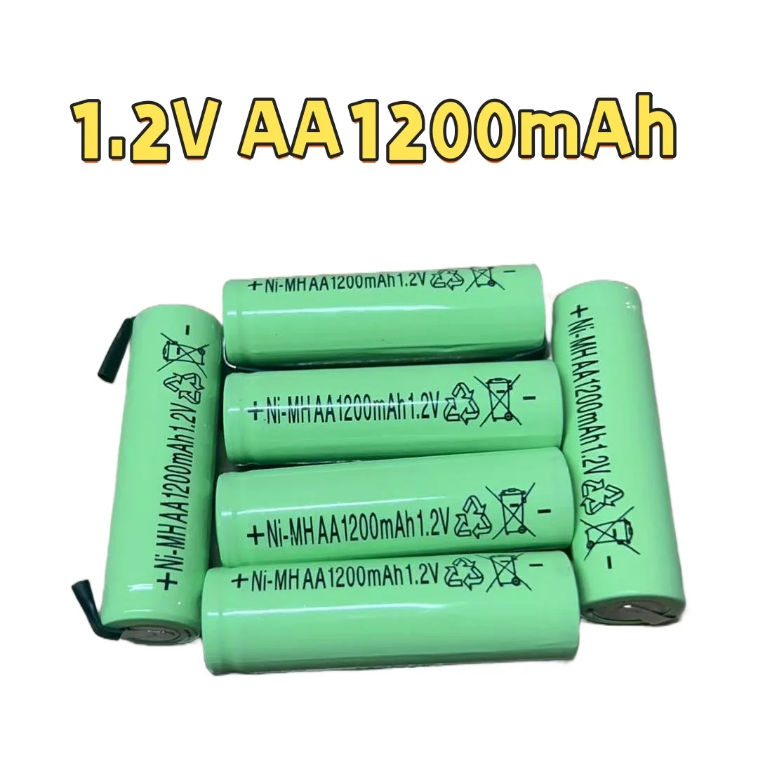 【2A شحن سريع】بطارية Ni-MH AA 1200 مللي أمبير في الساعة مع علامات تبويب 1.2 فولت للمصابيح الكاشفة/الأضواء الشمسية/الأجهزة التحكم عن بعد (شحن مجاني)