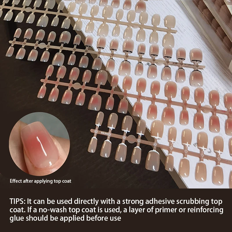 30Pcs Nude Color Fake Nail Fashion Press On Quick Extension Matte Wearable False Nails Natural Multi-Style Full Cover Nail Tips