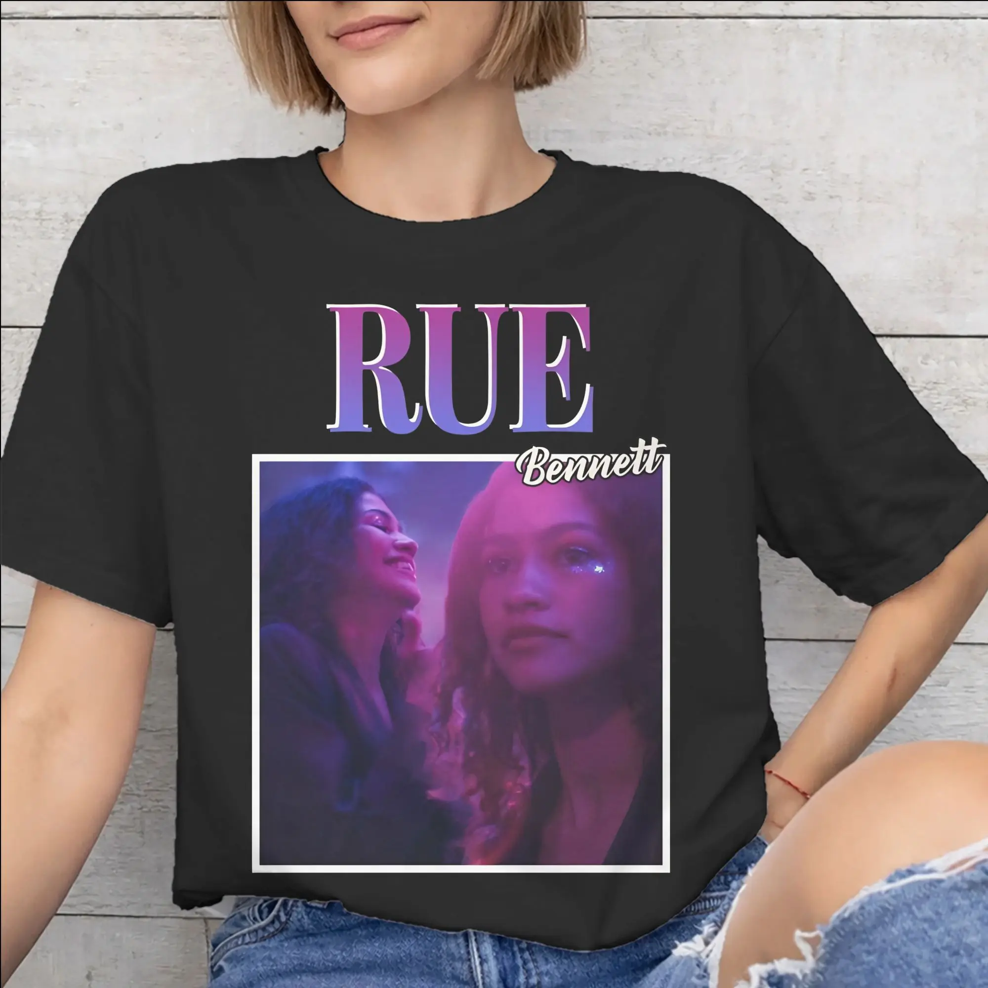 Men Women Ruby Rue Zendaya Shirt 100% Cotton Graphic Printed Tee Shirts  Top Clothing