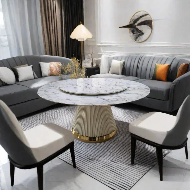 

Light luxury stainless steel dining chair high-end home chair villa model room creativity
