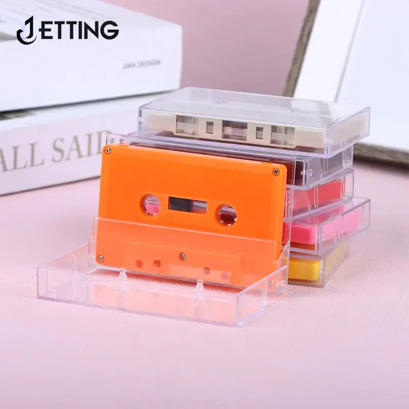 1Set Standard Cassette Color Blank Tape Player With 45 Minutes Magnetic Audio Tape Clear Storage Box For Speech Music Recording