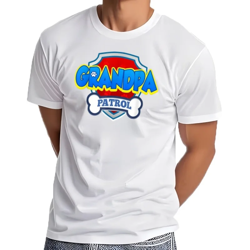 Design Grandpa Patrol Tee Funny Dog Lover Gift Mens T-Shirt. Summer Cotton Short Sleeve O-Neck Unisex T Shirt New S-5XL