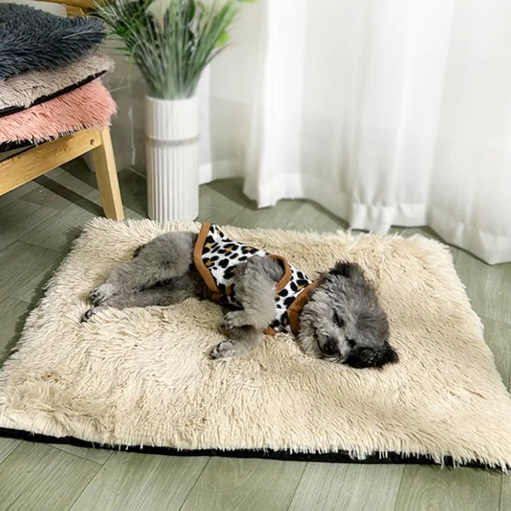 Pet Products Weiche Hunde-Plüsch-Winterdecke, rutschfeste Samt-warme Katzendecke, wasserdicht, bequem, für Welpen, Schlafmatte für den Winter