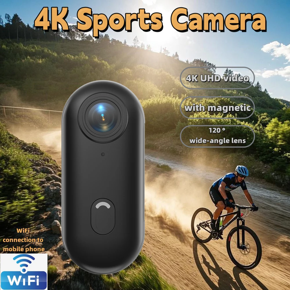 

Камера высокого разрешения 4K с картой памяти на 32 ГБ и функцией Wi-Fi. Видеозапись съемок на велосипеде и в горах