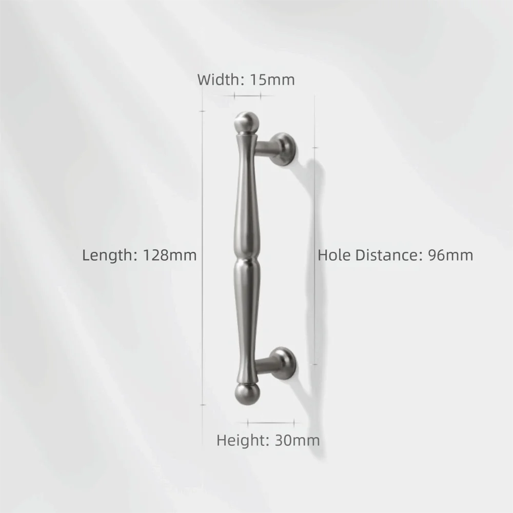 Zinc Alloy Cabinet Pull Handles Single Hole Gold Finish Drawer Knobs Brushed Silver High-End Finish Furniture Handles