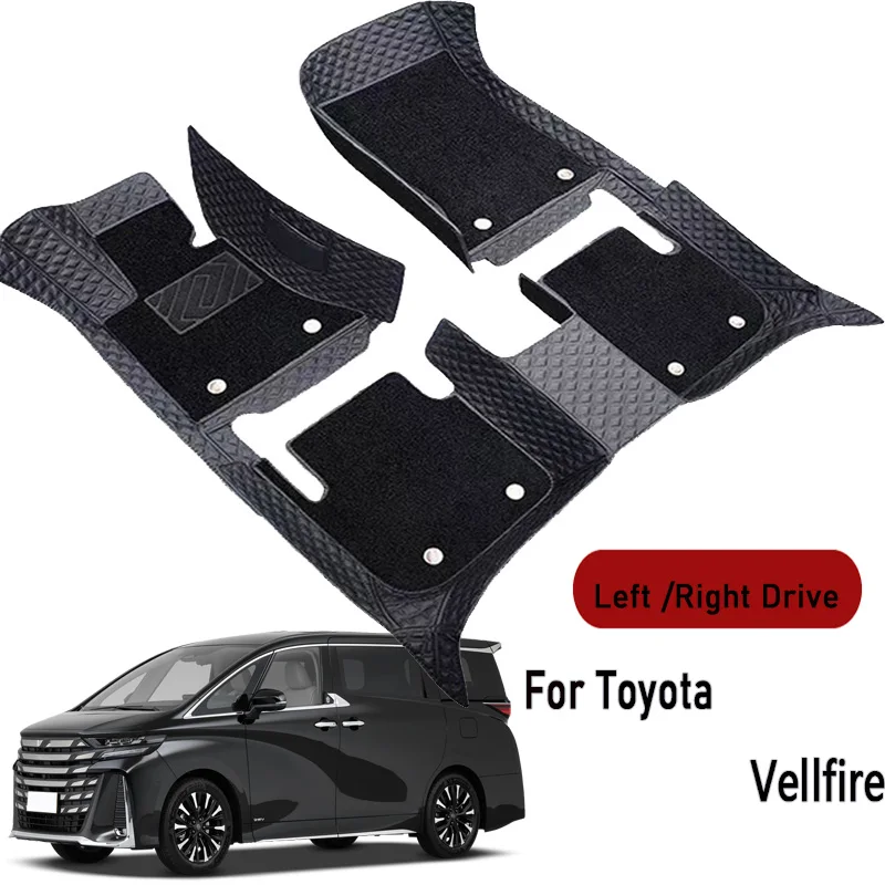 Car floor mats for Toyota Vellfire 2019 2020 2021 2023-2024 Customauto foot Pads automobile carpet cover interior accessories