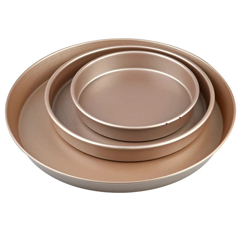 

Non-Stick Carbon Steel Pizza Pan Tray Cake Bread Baking Ware Mould Mold Tin Shape Tool Dishes for Bakeware and Pastry Utensils
