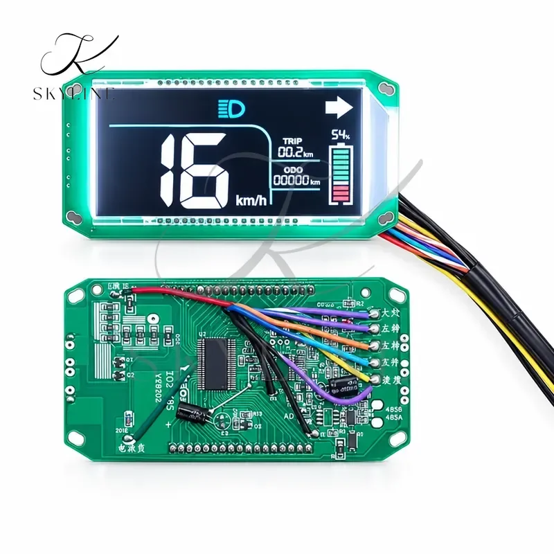 48V 60V 72V Electric Vehicle PCB LCD Screen For Ebike Bicycle Meter