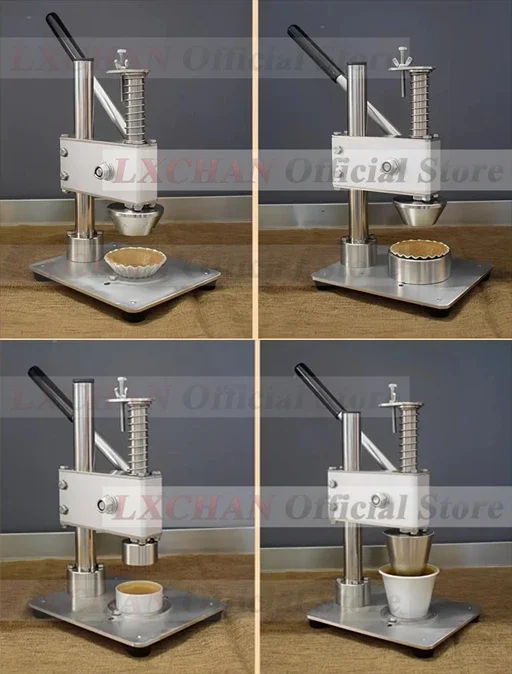 HomeWise Macchina manuale commerciale a forma di crostata di uova Stampo per cupcake antiaderente in acciaio inossidabile Stampo per cottura di dimensioni multiple Strumento per pasticceria