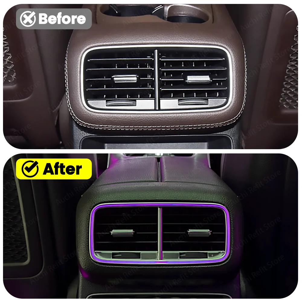 

64 Colors Rear Air Vents Ambient Light For Mercedes Benz GLE GLS W167 GLE53 GLS63 Coupe Modification Lighting Decorative Lamp
