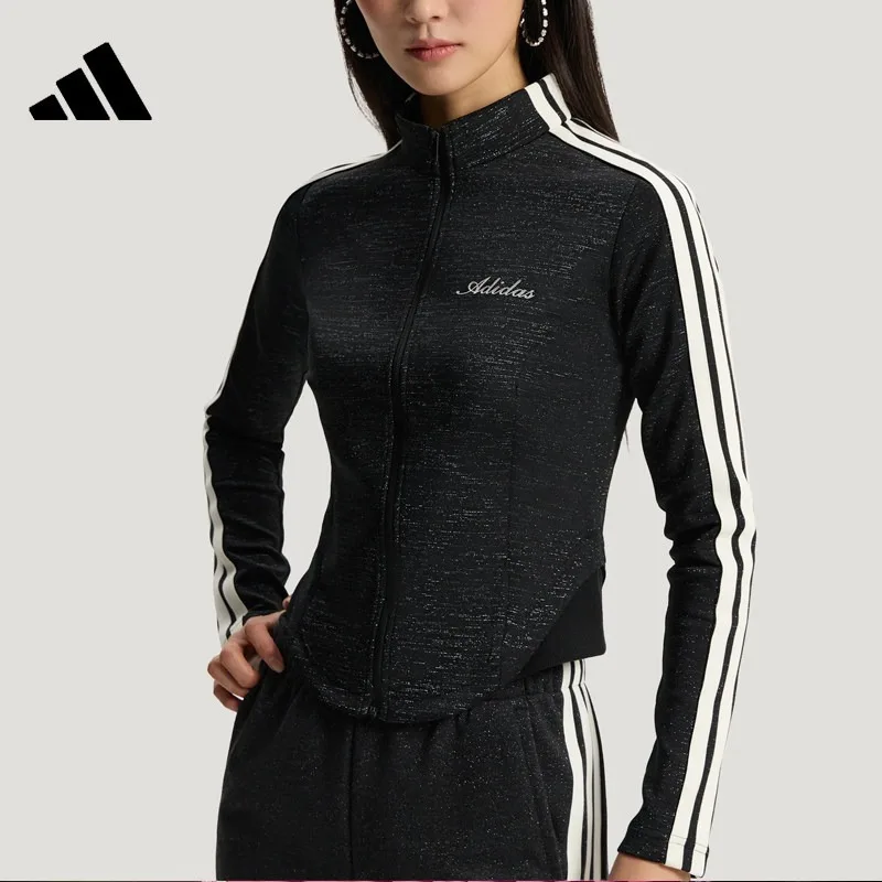 adidas Zip Up Varsity Woven Jacket Spring Preppy Campus Style Light Pocket Outer TopKX8909 1PCS
