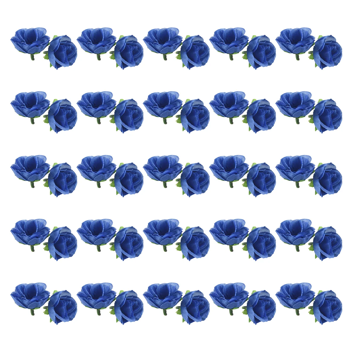 50 artificial roses, 3 cm tall, wedding decoration, navy blue