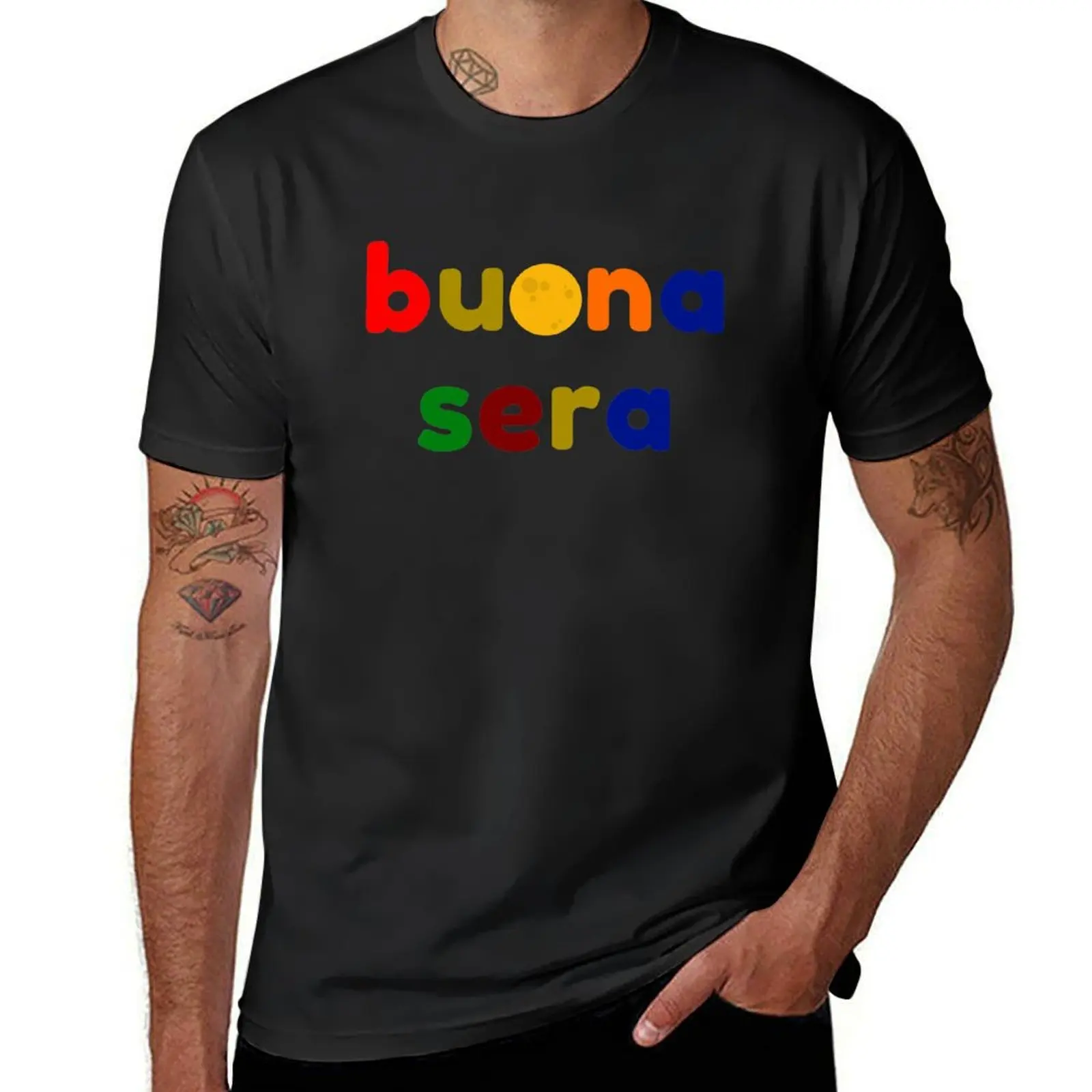 Buona Sera T-Shirt plus sizes tops mens cotton t shirts