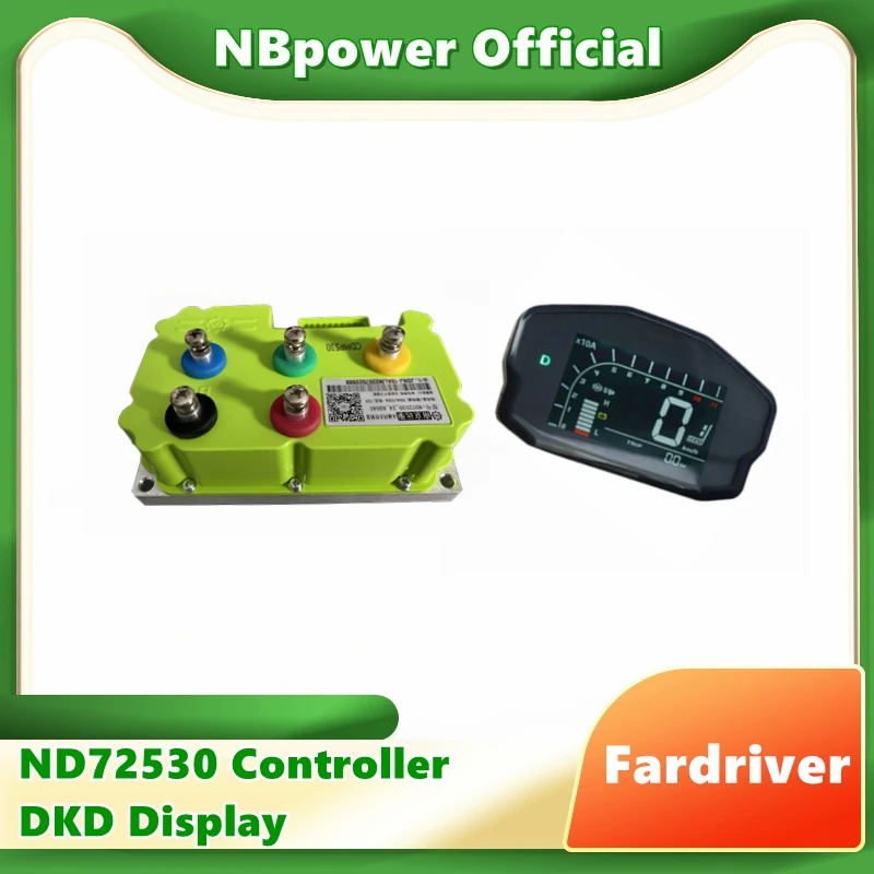 

Fardriver ND72530 Sine Wave FOC Programmable Controller For Electric Bike Motorcycle 5kw-6kw with DKD Display Mainline Z6 option