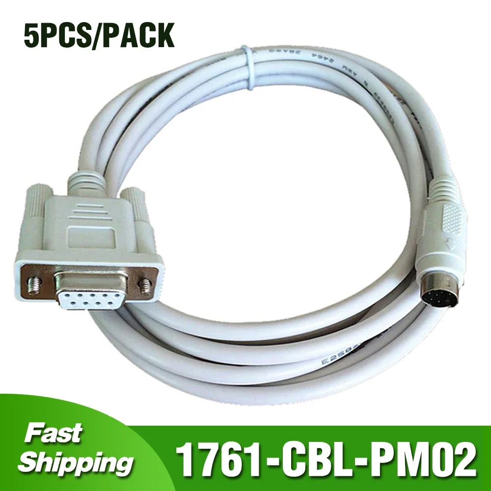 

5PCS 1761-CBL-PM02 for Allen Bradley Programming Cable For MicroLogix 1000 1200 1400 1500 Series PLC 1761CBLPM02 Data Line 2.5M