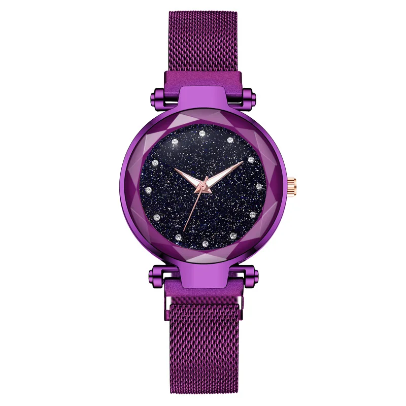Trendy Women's Quartz Watch Lazy Starry Sky Surface Strap Female Watches Casual Ladies Watch Daily Wear Girl Gifts Student