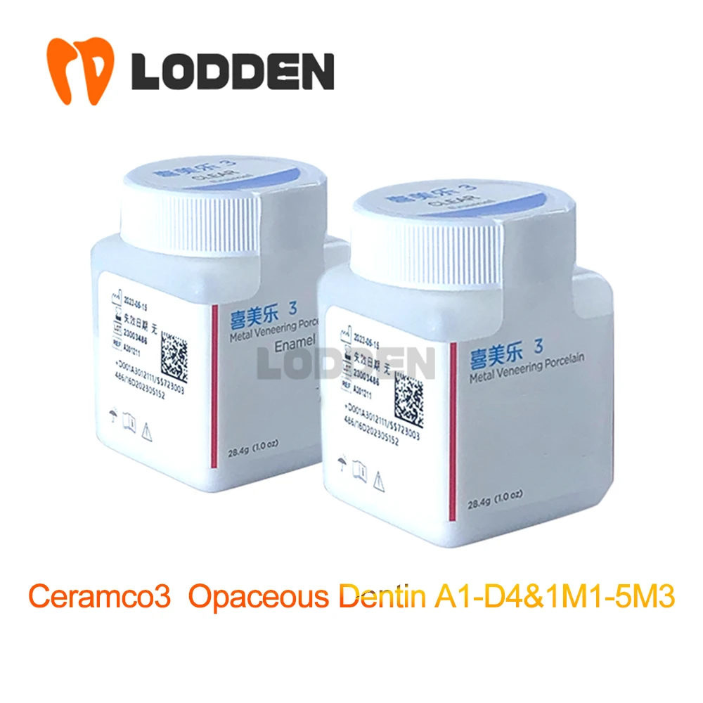 Dentsply Sirona Ceramco3 Opaceous Dentin Powder 28.4g A1-D4&1m1-5m1 Color Dental Lab Metal Veneering Porcelain Powder Opaceous