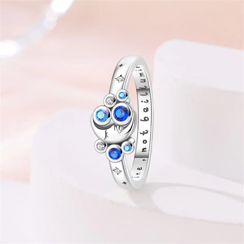 925 Sterling Silver Ring Zodiac Signs Bow Four Leaf Clover New model Couple Original DIY Jewelry Making Women Gift