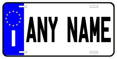 Italy I EU Any Name Personalized Novelty Car License Plate Aluminum