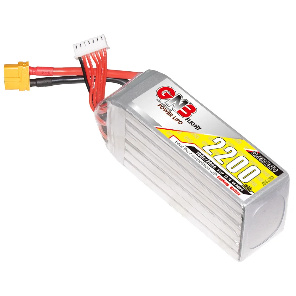 Imagem -03 - Bateria Lipo para rc Car Barco rc Helicóptero Quadcopter Peças Fpv Racing Drone Bateria de 22.2v Gnb 6s Atualizado 2200mah 100c 200c