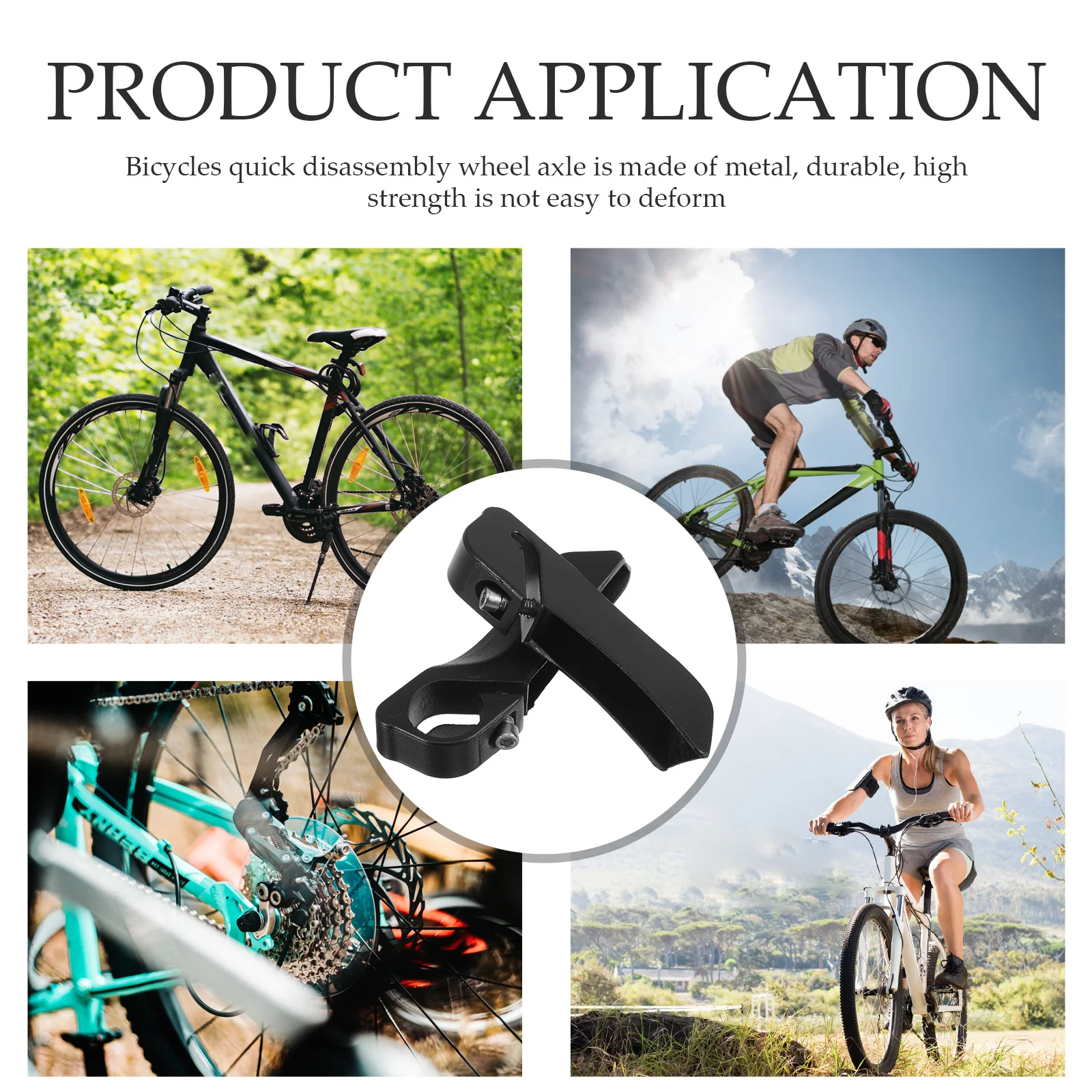 

1Set Bike Axle -Resistant Front Rear Axle Quick Disassembly Shaft for Road Mountain Bicycle Maintenance Accessories