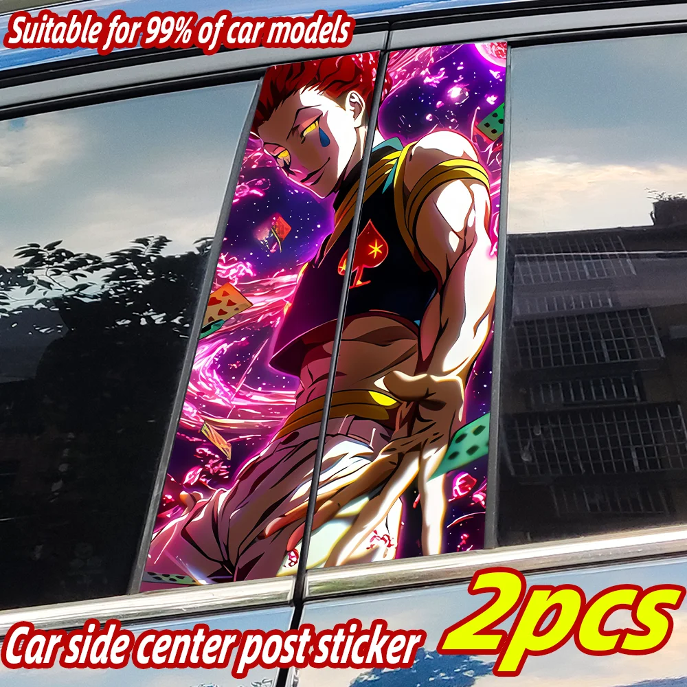 

Anime Character Hisoka Car Stickers Poker Auto B Pillar Waterproof Decor Cover Scratches Sunscreen Car Door Pillar Vinyl Decal