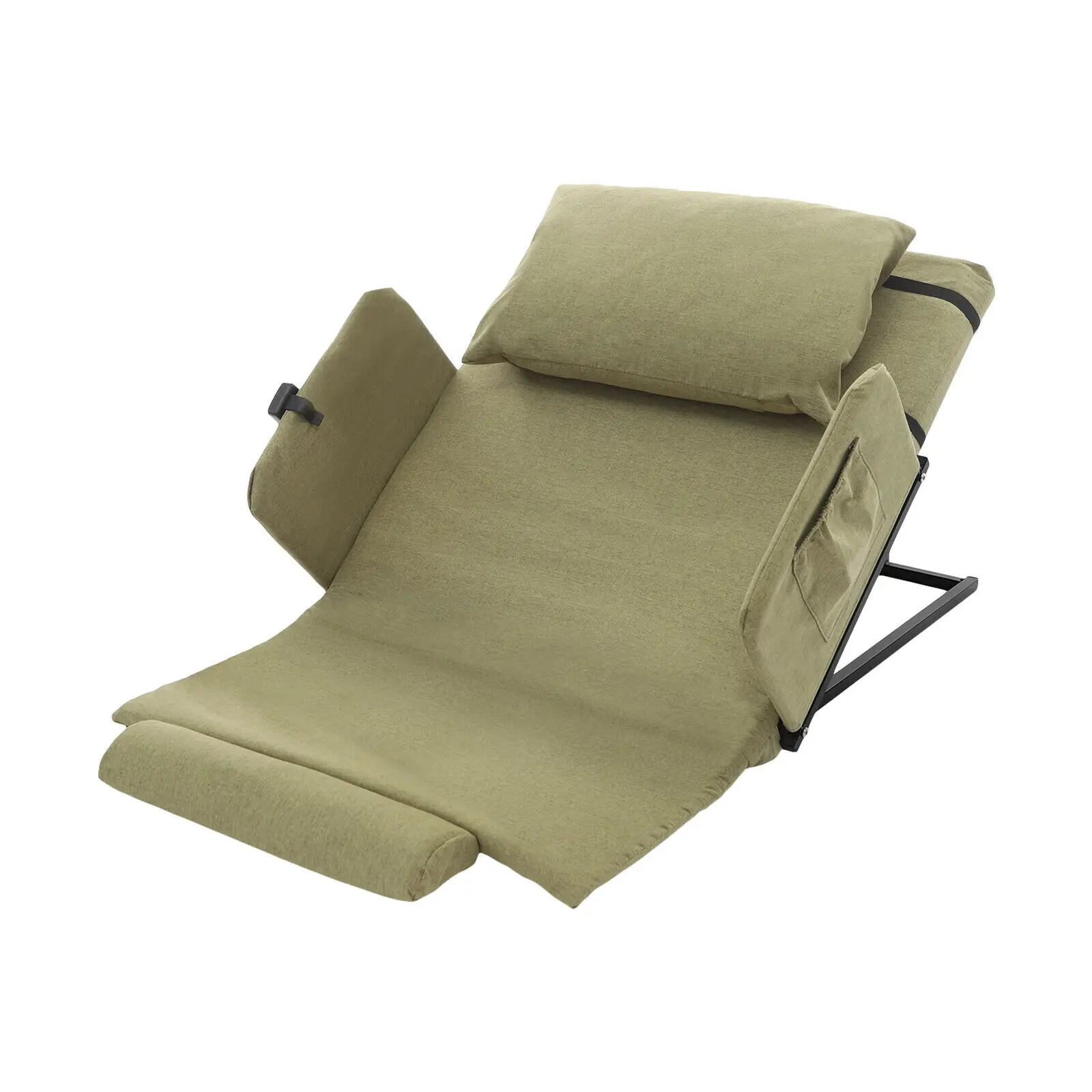 سرير مستشفى كهربائي أخضر شديد التحمل - سعة 450 رطل، جهاز تحكم عن بعد لاسلكي، مسند ظهر قابل للتعديل للعناية المنزلية للمريض والتعافي