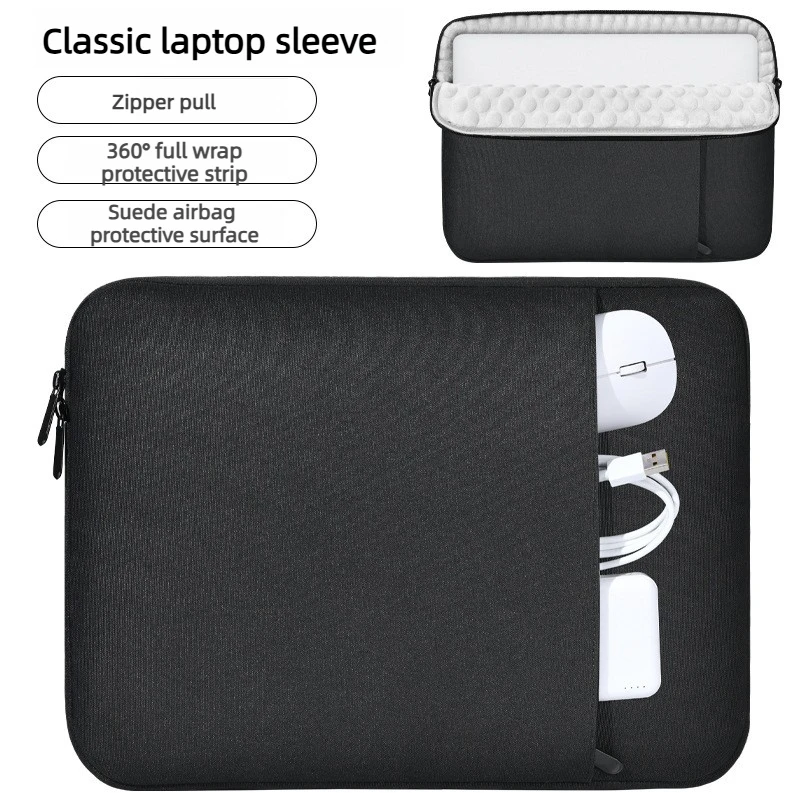 360 °   Pluszowa torba na laptopa z ochroną Airbag, pokrowiec na Macbook Air 12-17.3 cala, torba na tablet, etui na laptopa Lenovo Asus HP Dell — zdjęcie produktu 6