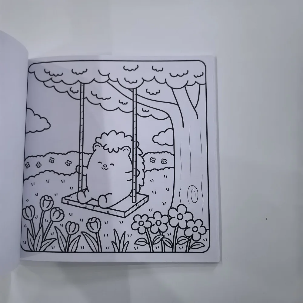 كتاب تلوين للبالغين من أزهار فروي - رسم لطيف ومريح لتخفيف التوتر، هدية مثالية لحفلات أعياد الميلاد وعيد الميلاد