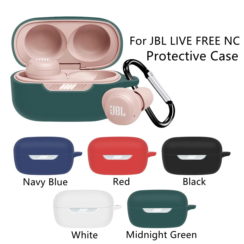 Dla JBL Live Free NC Etui Anti-fall Silikonowe bezprzewodowe słuchawki douszne z haczykiem