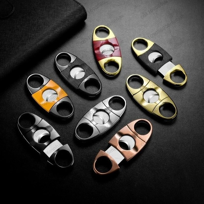 Cigar Cutter Convenient Sharp Stainless Steel Double Blade Cutter Travel Portable Cigar