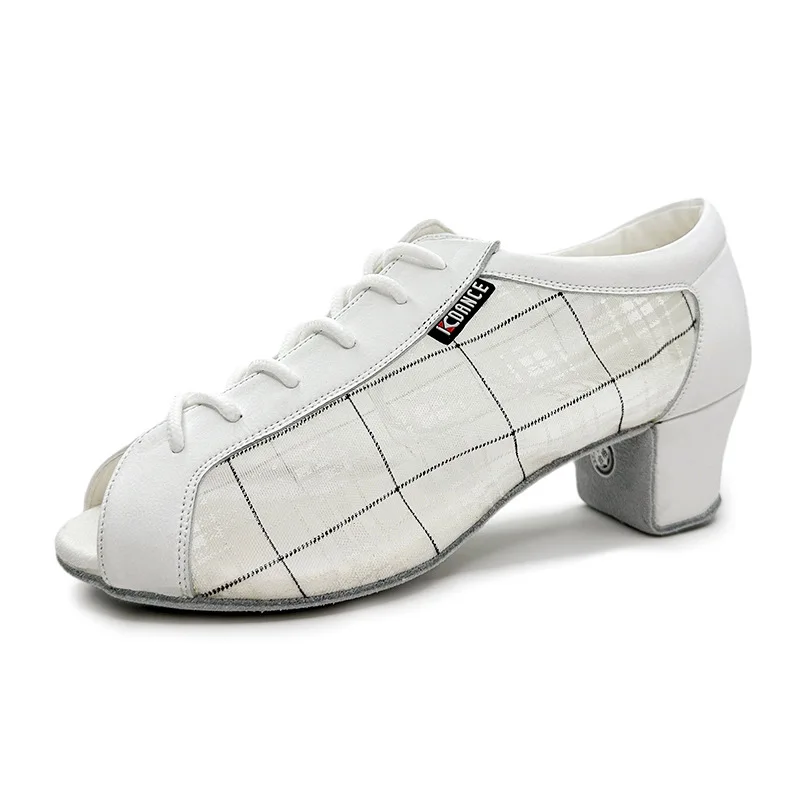 Chaussures de danse latine en cuir pour femmes adultes, l'offre elles souples, confortables, modernes, semelle extérieure en cuir de vachette, baskets de salle de Rh