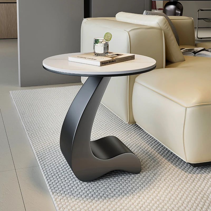 

Дизайнерский Минималистский Гостиная Круглый Диван Боковой Балкон Маленький Столик Рок Шифер Уголок Художественный Смысл Креативный Дизайн Смысл