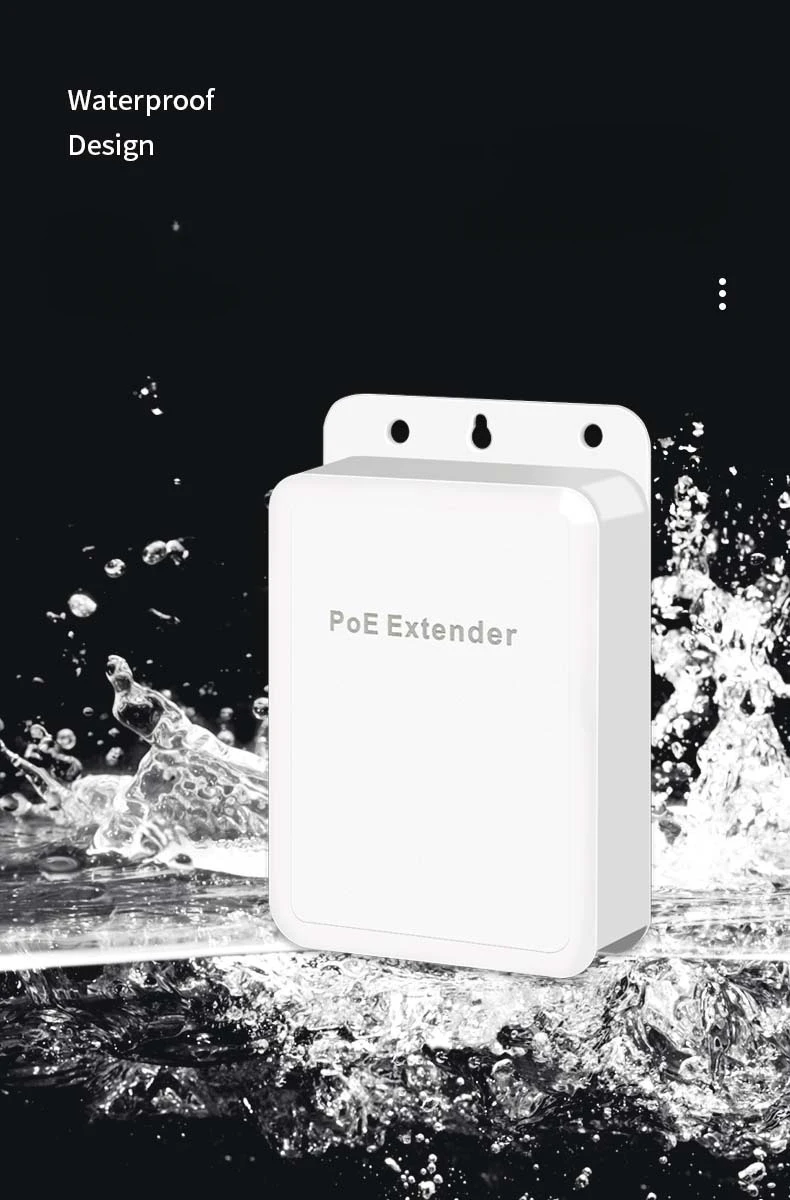 100/1000M POE Extender 4 porte Gigabit Switch di rete Ripetitore IEEE802.3af/at Plug and Play per PoE Switch NVR IP Camera AP