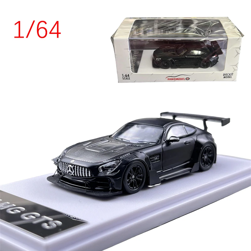 다이캐스트 모델 자동차 Rhino 모델 1/64 메르세데스 AMG GT S 합금 모델 자동차 장난감 소년용 오리지널 박스