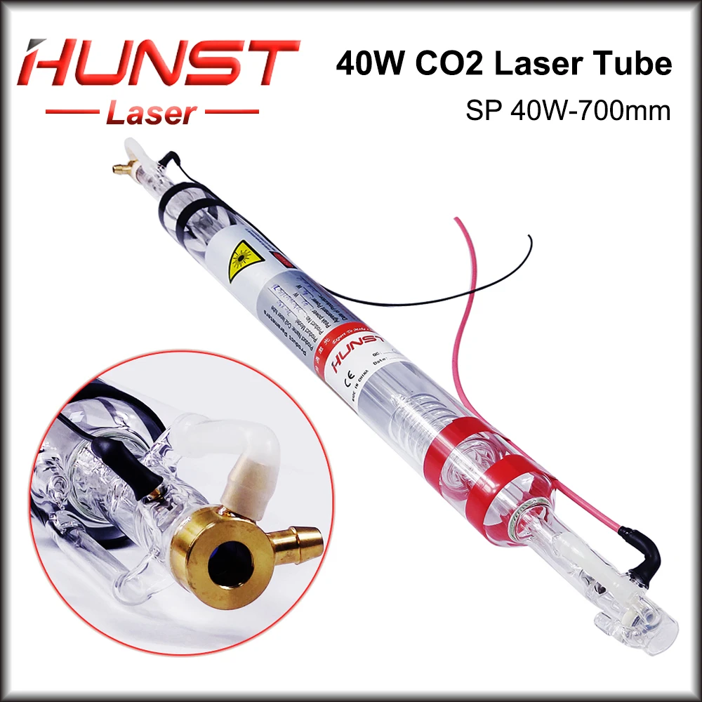 Tubo laser Co2 Hunst SP 40W diametro 50mm lunghezza lampada laser 700mm per macchina da taglio per incisione